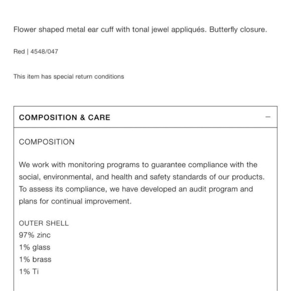 ZARA SPARKLY EAR CUFF EARRING - Picture 12 of 12